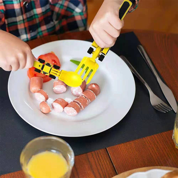 Maliben | Bulldozer Kids Cutlery Set - Constructofork