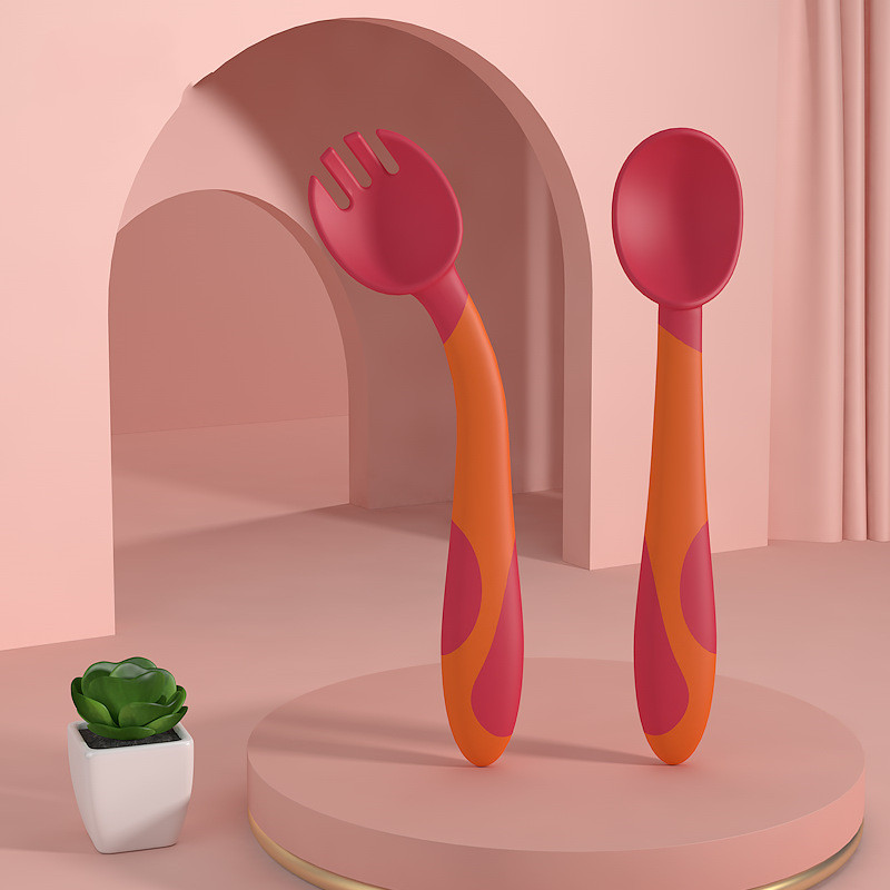 Maliben | Children's Spoon And Fork Set – Non-Slip Baby Cutlery With Ergonomic Grip