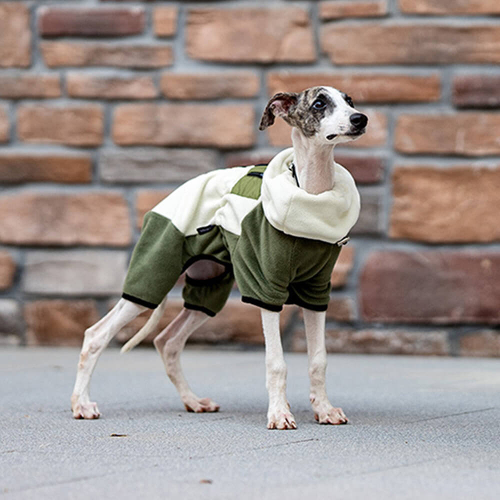 Maliben | Full Protection Polar Fleece Dog Overall with Removable Collar