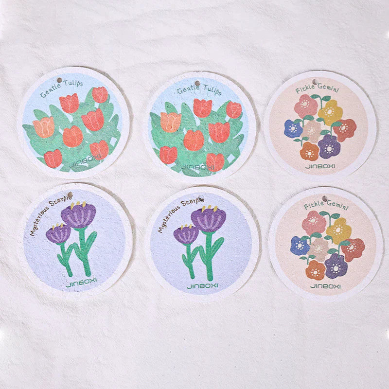 Maliben | Kitchen Flower Print Wood Pulp Cotton Cloth
