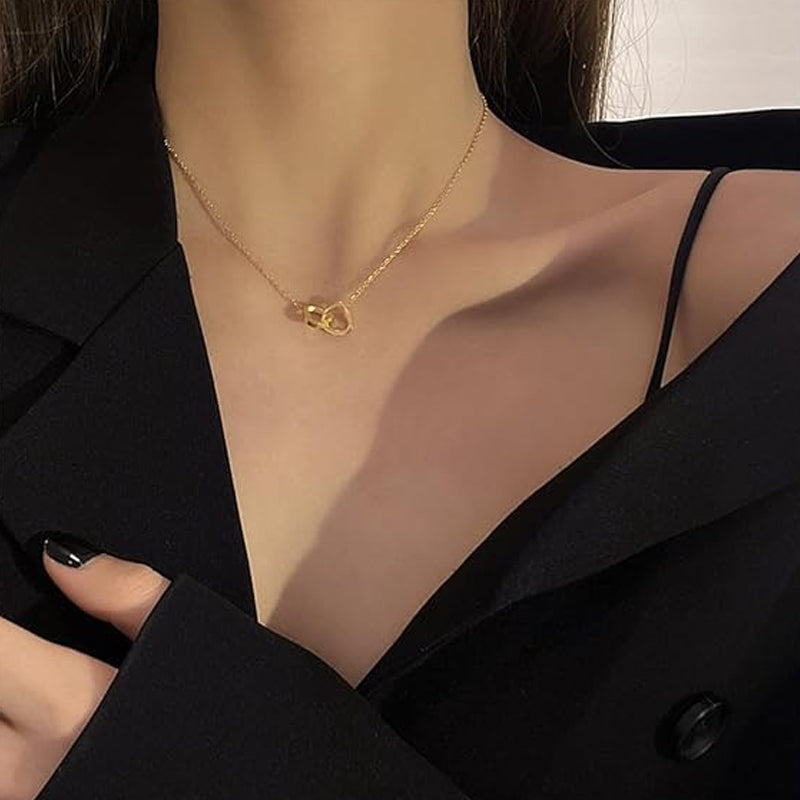 Maliben | Heart Necklace With Rotating Rose Gift Box