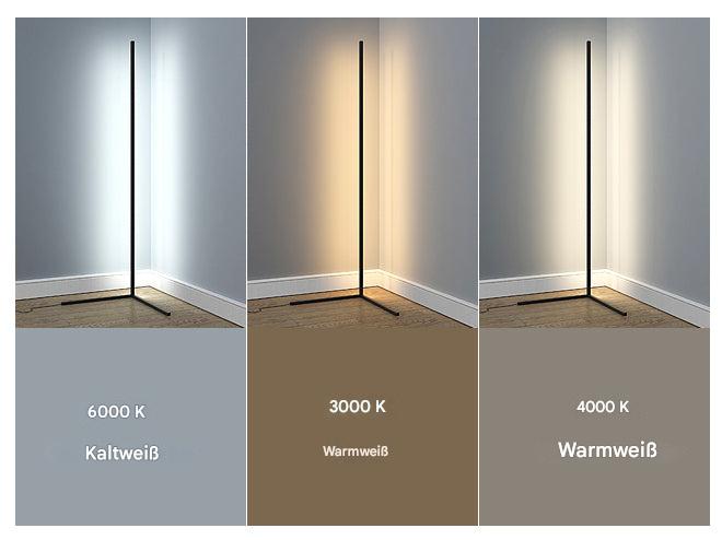 Maliben Modern Corner LED Floor Lamp – Space-Saving Minimalist Design with Soft...
