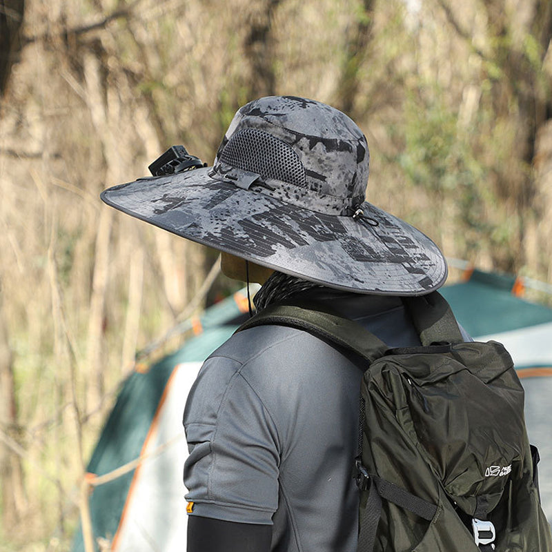 Maliben | Solar And Usb Charging Fan Outdoor Fishing Hat