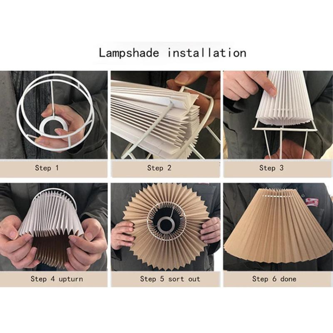 Maliben | Foldable Pleat Table Lamp - Stylish Foldable Led Table Lamp For Unique Interior Design