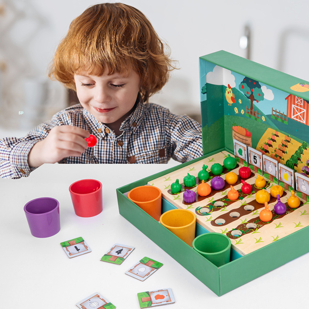 Maliben | Montessori Colors & Numbers Farm Learning Game