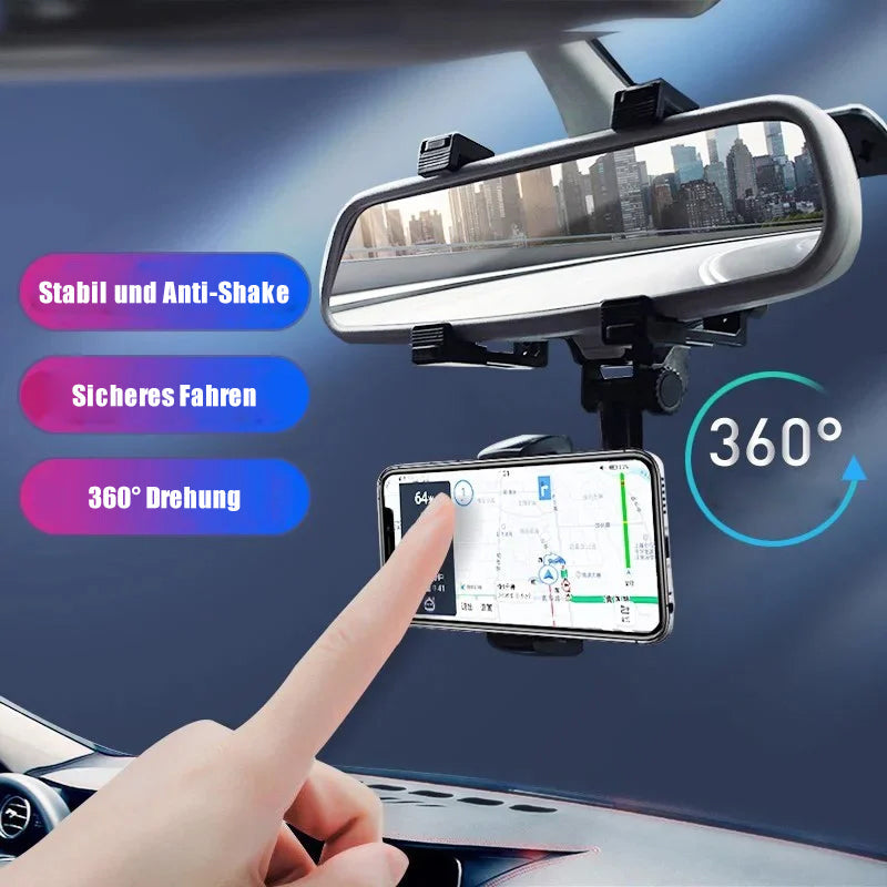 Maliben | Multifunctional Rotatable Car Rearview Mirror Phone Holder