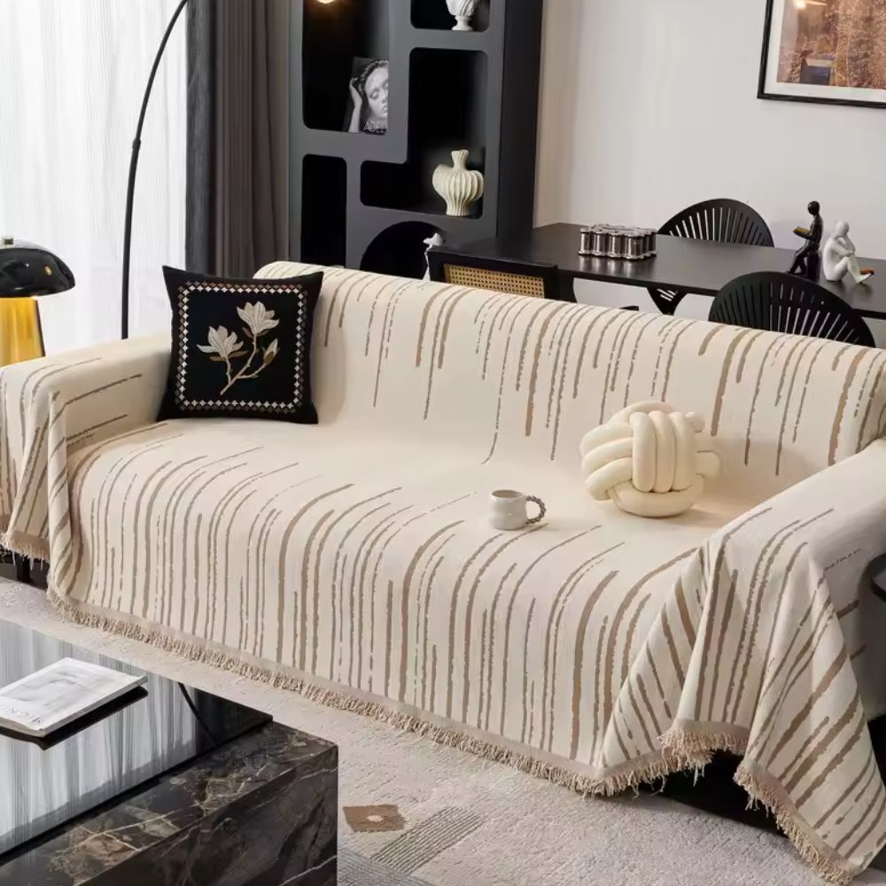 Maliben | Velour Cascade Sofa Cover