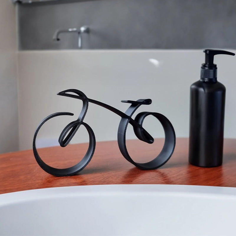 Maliben | Velaro Bike Sculpture | Minimalist Wire Frame Design | Iron Black | Gift Idea For Bike Lovers