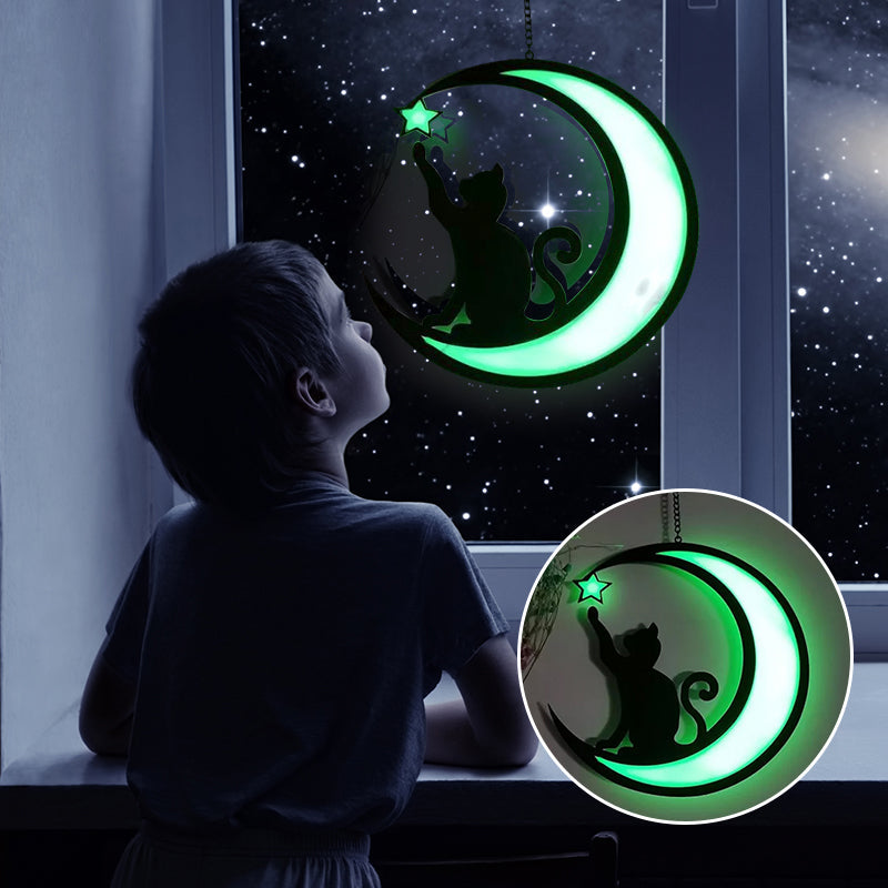 Maliben | Moon Cat Decoration Pendant Made Of Acrylic