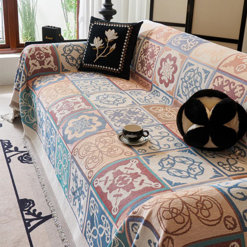 Maliben | Vintage Mosaic Sofa Cover