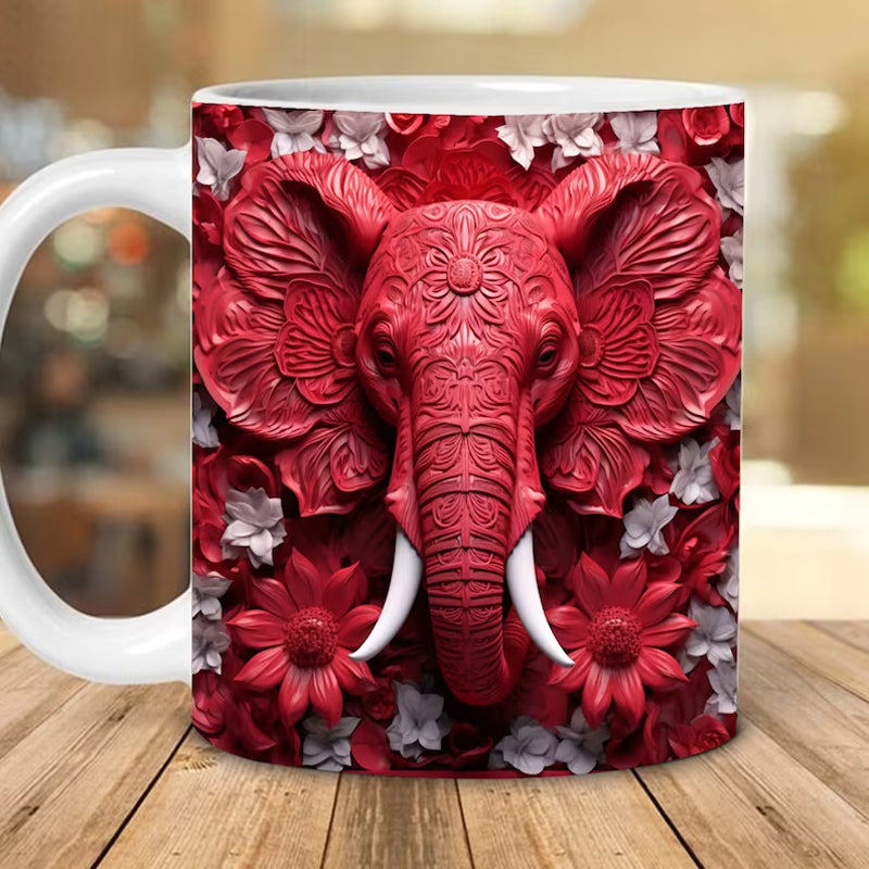 Maliben | 3D Elephant Flower Mug