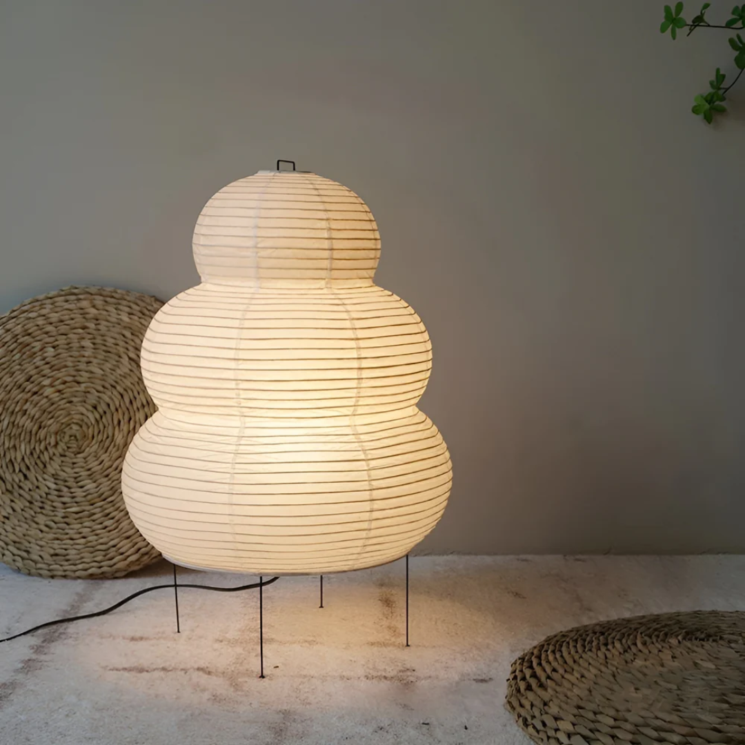Maliben Japanese Floor Lamp Made of Rice Paper