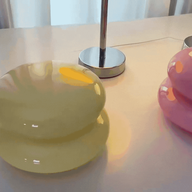 Maliben | Elegant Macaron Glass Table Lamp With Usb - 3 Light Colors