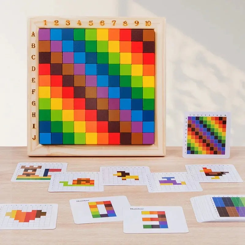 Maliben | Montessori Colours And Numbers Learning Blocks