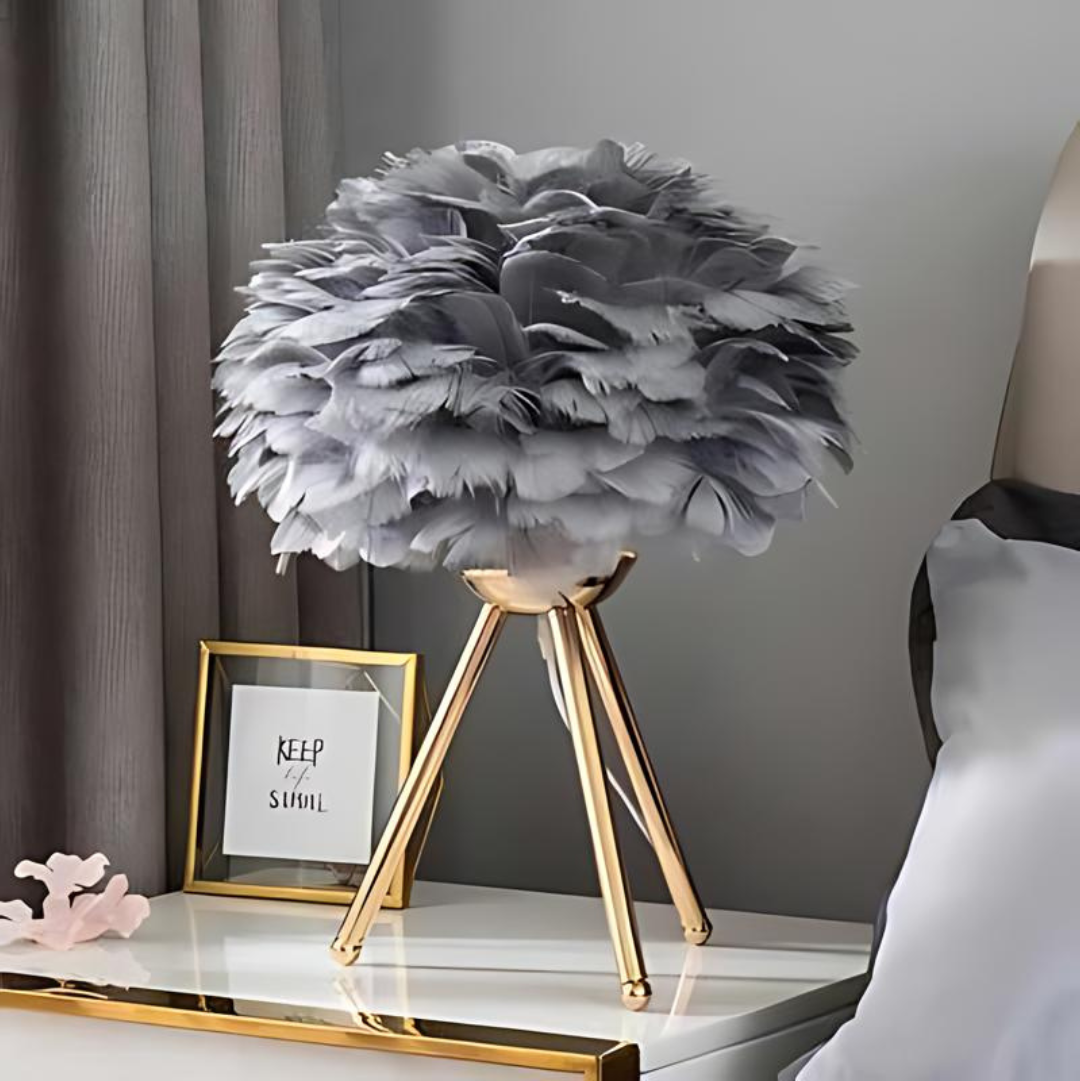 Maliben | Luxury Table Lamp With Soft Feathers