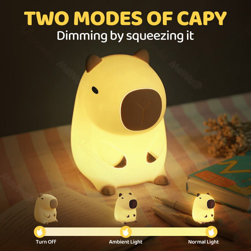 Maliben | Squishbara | Capybara Squishy Night Light Ideal Gift For All Ages
