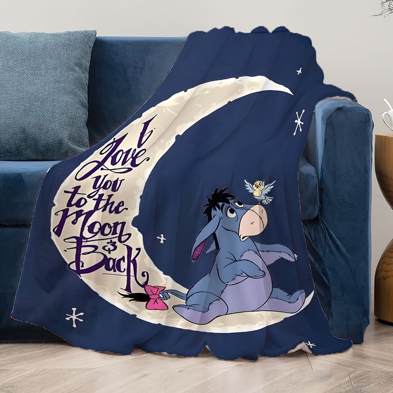 Maliben Soft fleece blanket with Eeyore design - Available in multiple sizes for all...