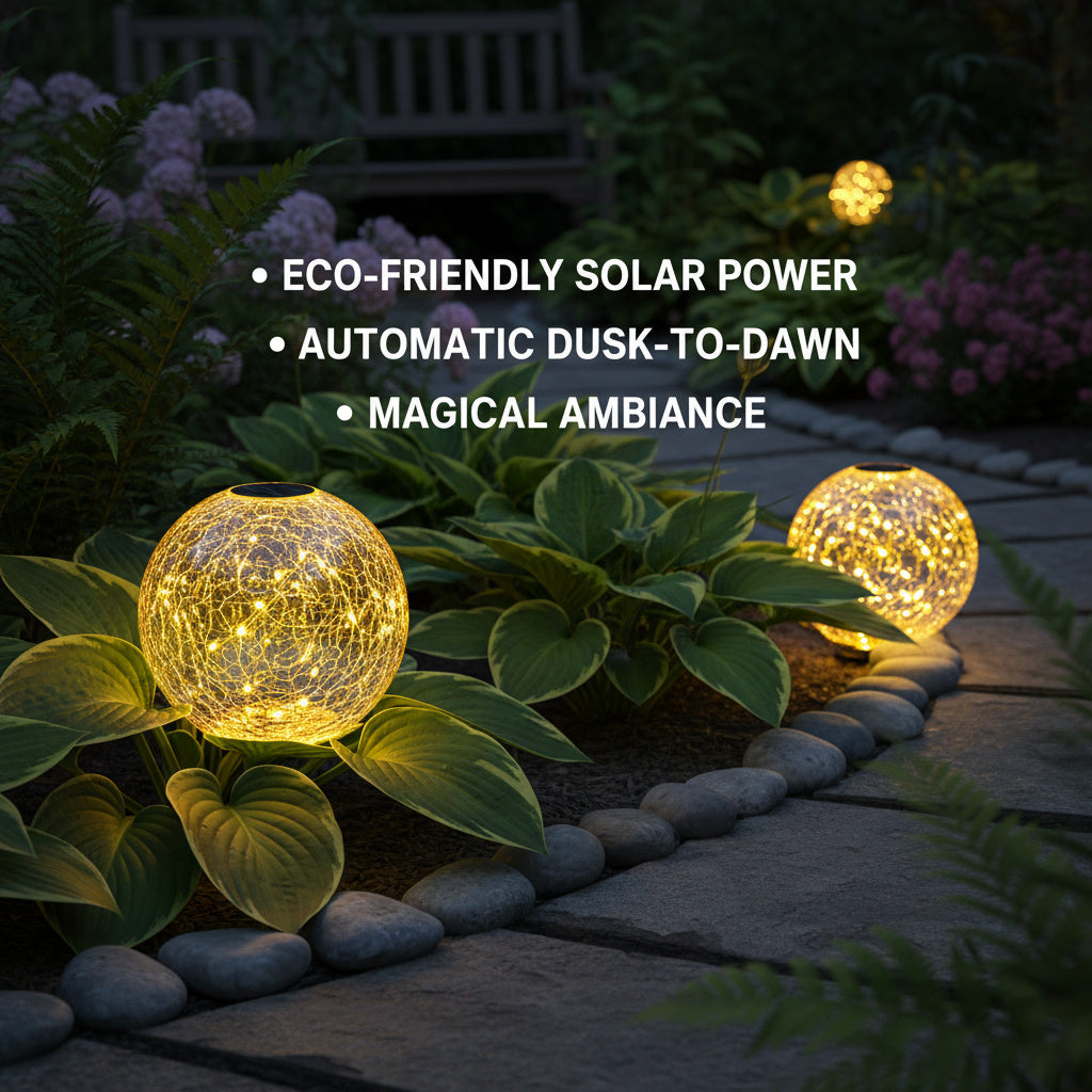 Maliben | Solar-Powered Glass Ball Magical Garden Light