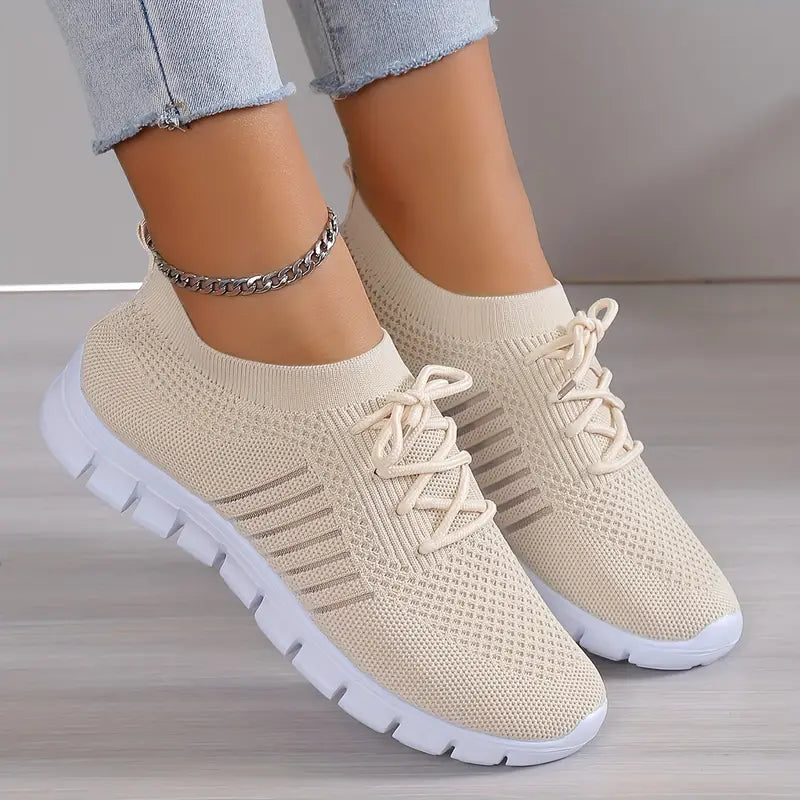 Maliben | Breathable Lace-Up Running Trainer Sneakers