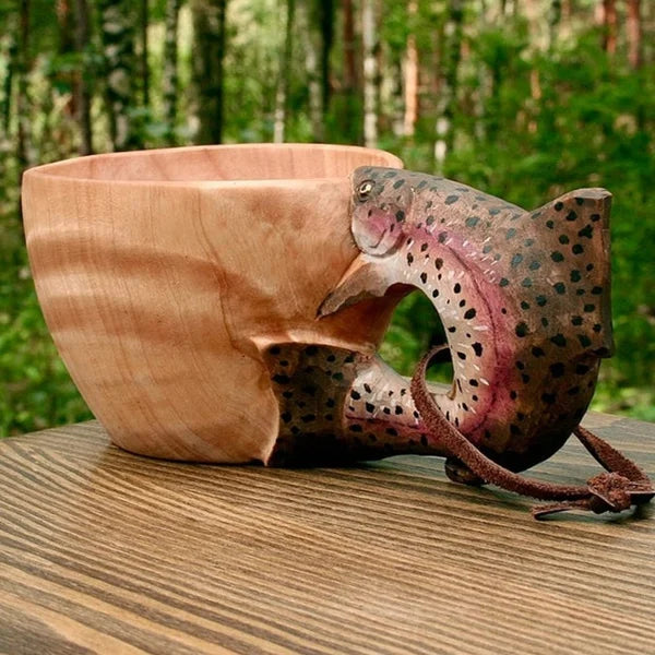 Maliben | Wooden Cup - WildSip - Handmade Animal Design - Adventurous Hydration