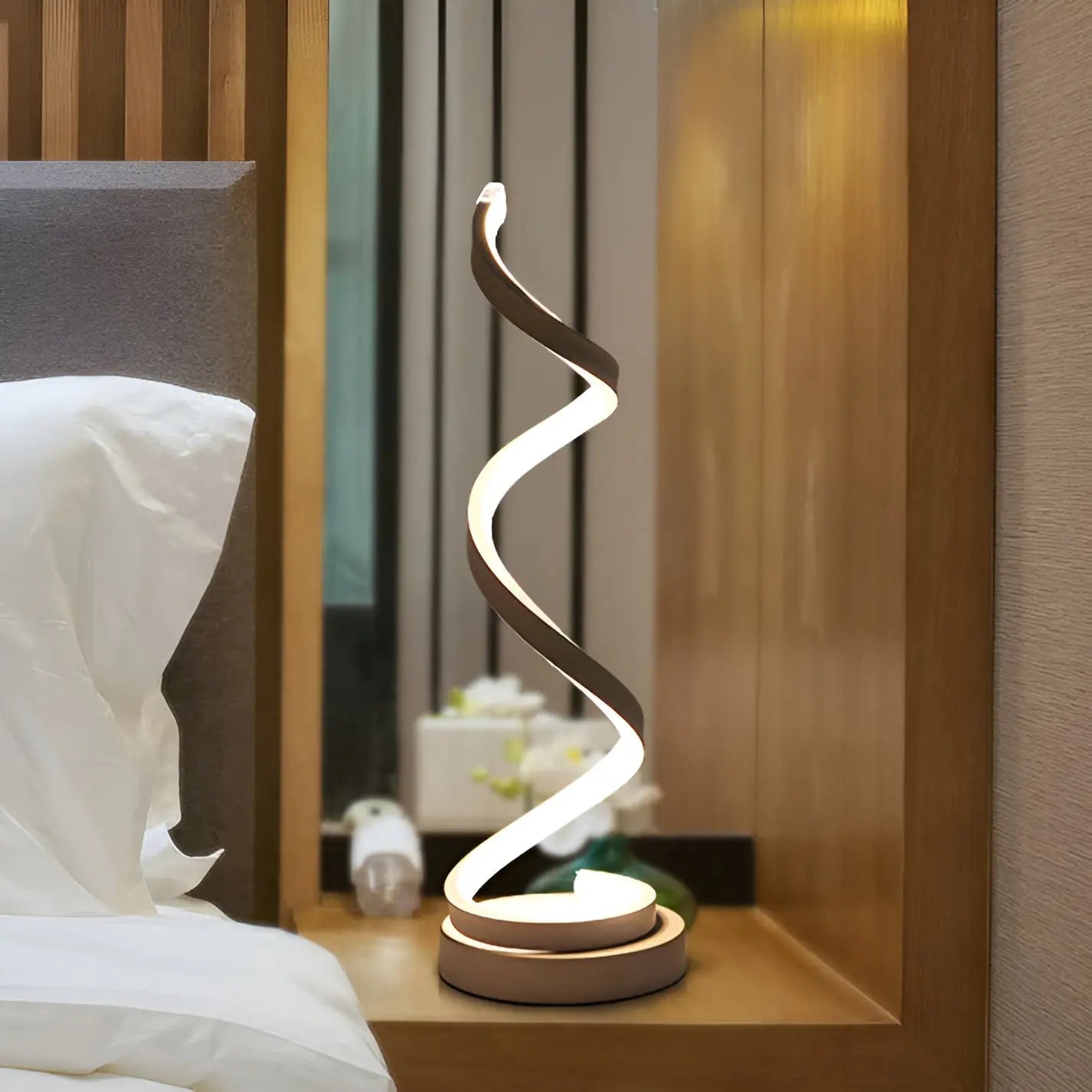Maliben | Elegant Spiral Glow Led Desk Lamp – Energy Efficient, Sustainable & Eye-Friendly Design