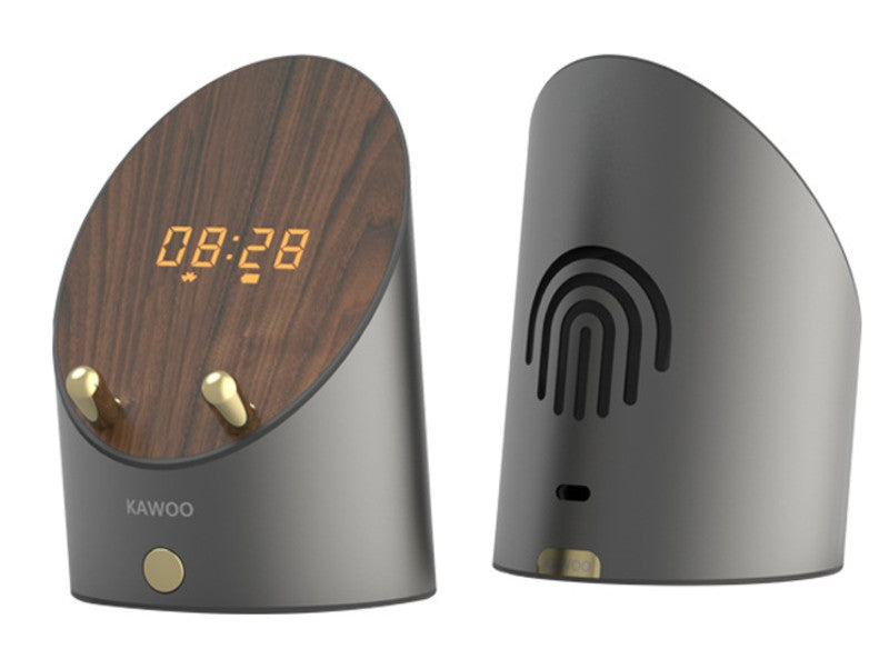 Maliben | Wireless Induction Bluetooth Desktop Mini Speaker, With Clock, Alarm, Phone Holder, No Bluetooth Connection Required