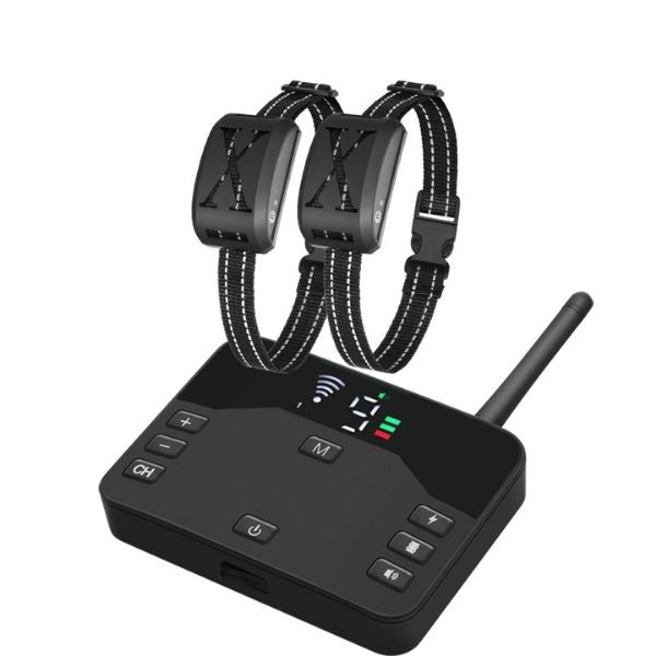 Maliben | 2-in-1 Wireless Pet Training Collars and Dog Fence Sound Check Electric and Vibrating Shock Dog Collar Fence From 65 to 1640 Feet