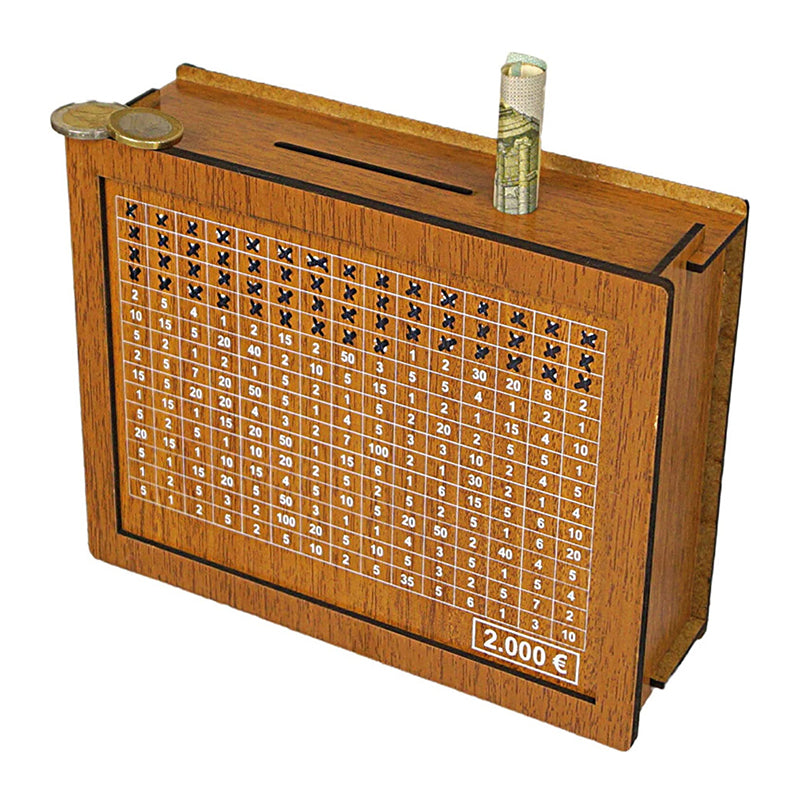 Maliben | Wooden Piggy Bank With Counter