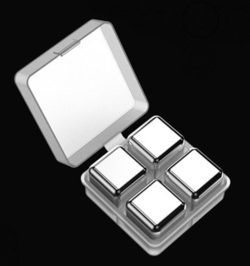 Maliben | Reusable 304 Stainless Steel Ice Cubes, With 3-Minute Rapid Cooling And Portable Storage Box, Without Diluting The Taste, For Drinks, Coffee, Wine And More