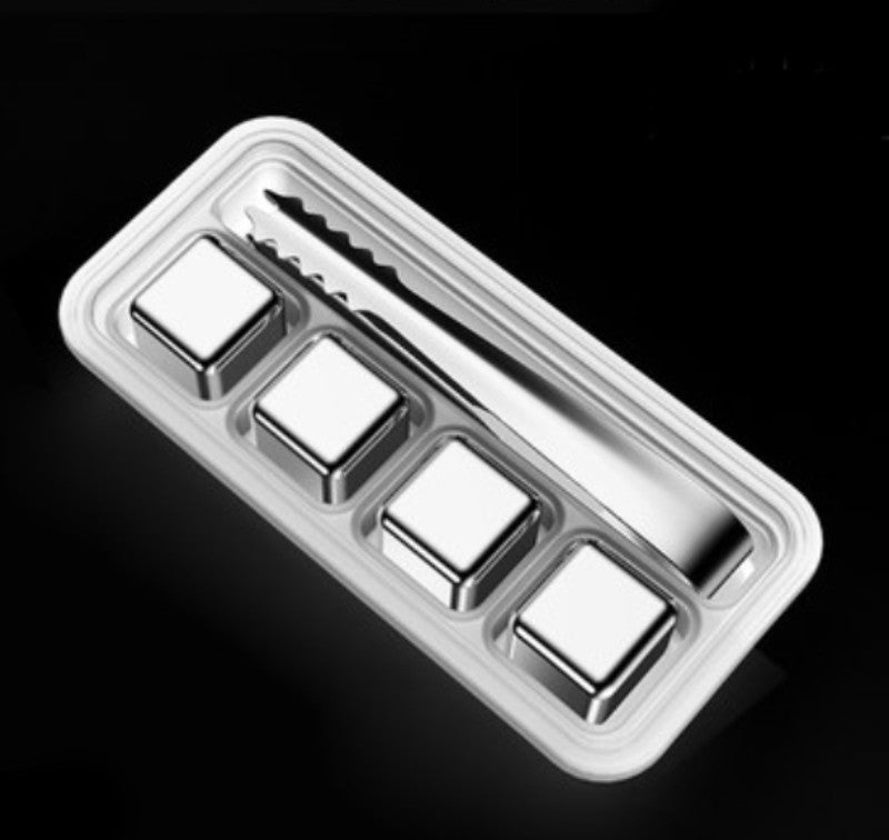 Maliben | Reusable 304 Stainless Steel Ice Cubes, With 3-Minute Rapid Cooling And Portable Storage Box, Without Diluting The Taste, For Drinks, Coffee, Wine And More
