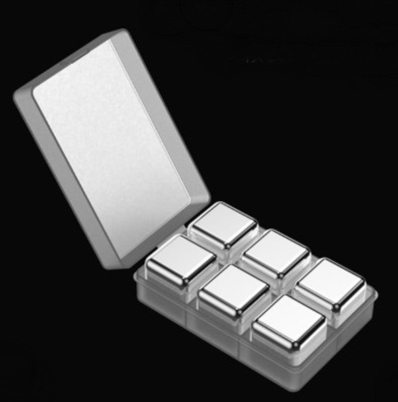 Maliben | Reusable 304 Stainless Steel Ice Cubes, With 3-Minute Rapid Cooling And Portable Storage Box, Without Diluting The Taste, For Drinks, Coffee, Wine And More