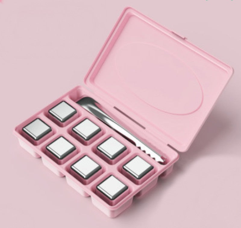 Maliben | Reusable 304 Stainless Steel Ice Cubes, With 3-Minute Rapid Cooling And Portable Storage Box, Without Diluting The Taste, For Drinks, Coffee, Wine And More