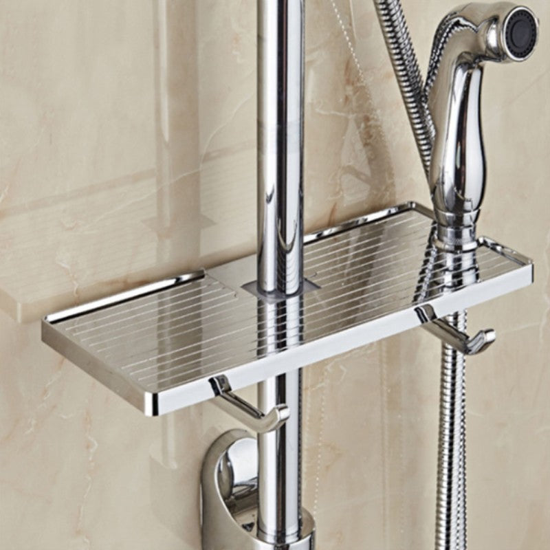 Maliben | Adjustable Bathroom Shampoo Lotion Tray Holder Organizer Shelves, Punch-Free, Easy To Install, Strong Load-Bearing, For Bathroom Storage