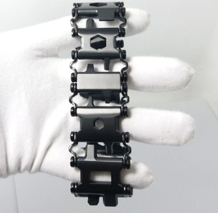 Maliben | 29-In-1 Multifunctional Stainless Steel Watch Strap/Bracelet, With 29 Hidden Practical Tools, For Sailing, Travel, Camping & Hiking