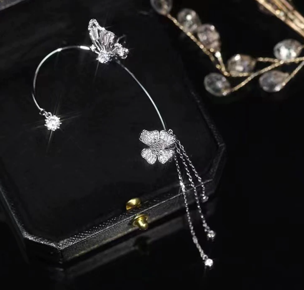 Maliben | Butterfly Flower Tassel Ear Clip