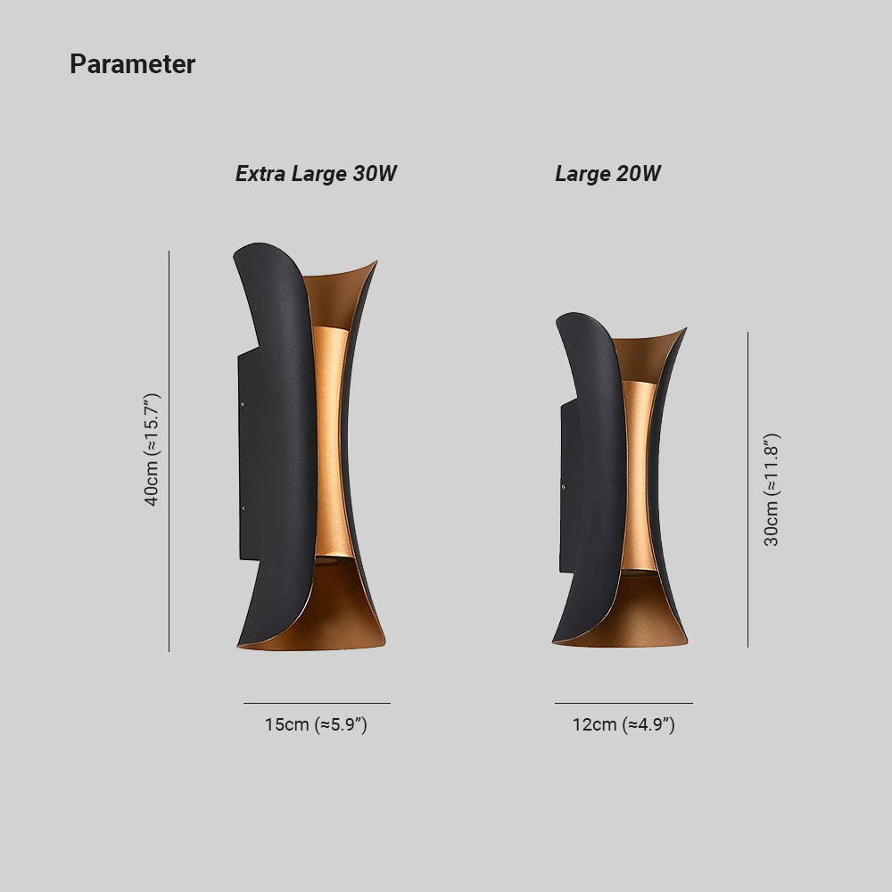 Maliben | Metal Modern Outdoor Wall Lamp