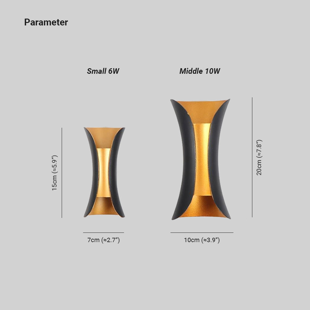 Maliben | Metal Modern Outdoor Wall Lamp