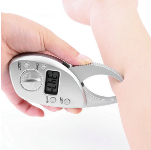 Maliben | Digital Body Fat Meter, Skinfold Meter, Lcd Display, Analyzer, Measuring Tape, Slimming Scale, Weight Loss, Non-Slip Handle