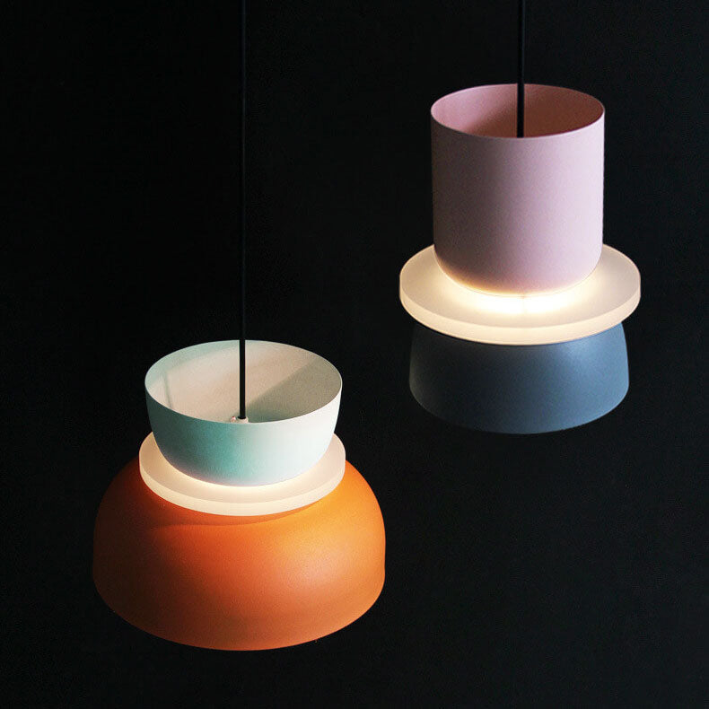 Maliben | Nordic Colorful Macaron 1 Light Led Pendant Lamp