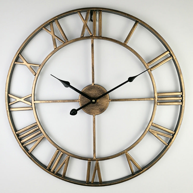 Maliben | Vintage Iron Large Retro Wall Clock