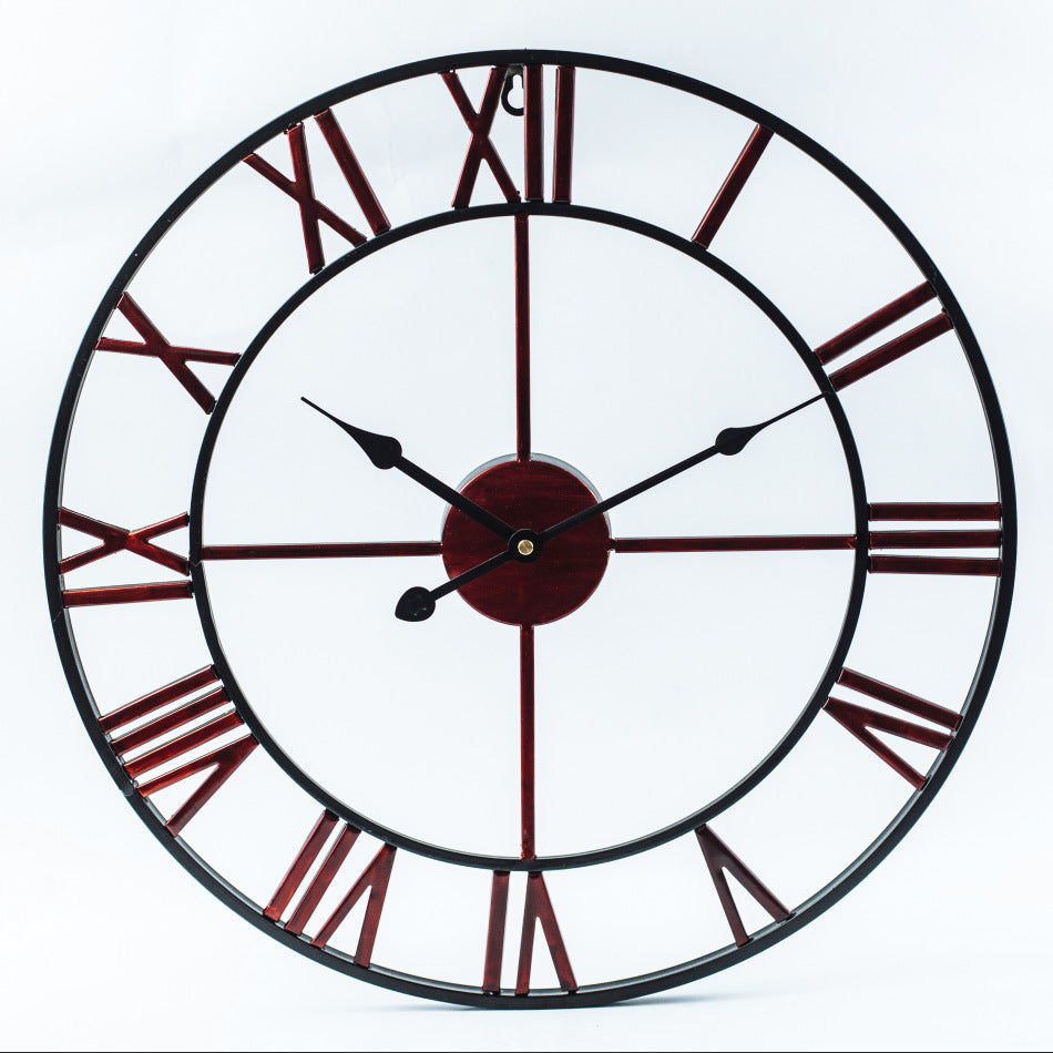 Maliben | Vintage Iron Large Retro Wall Clock