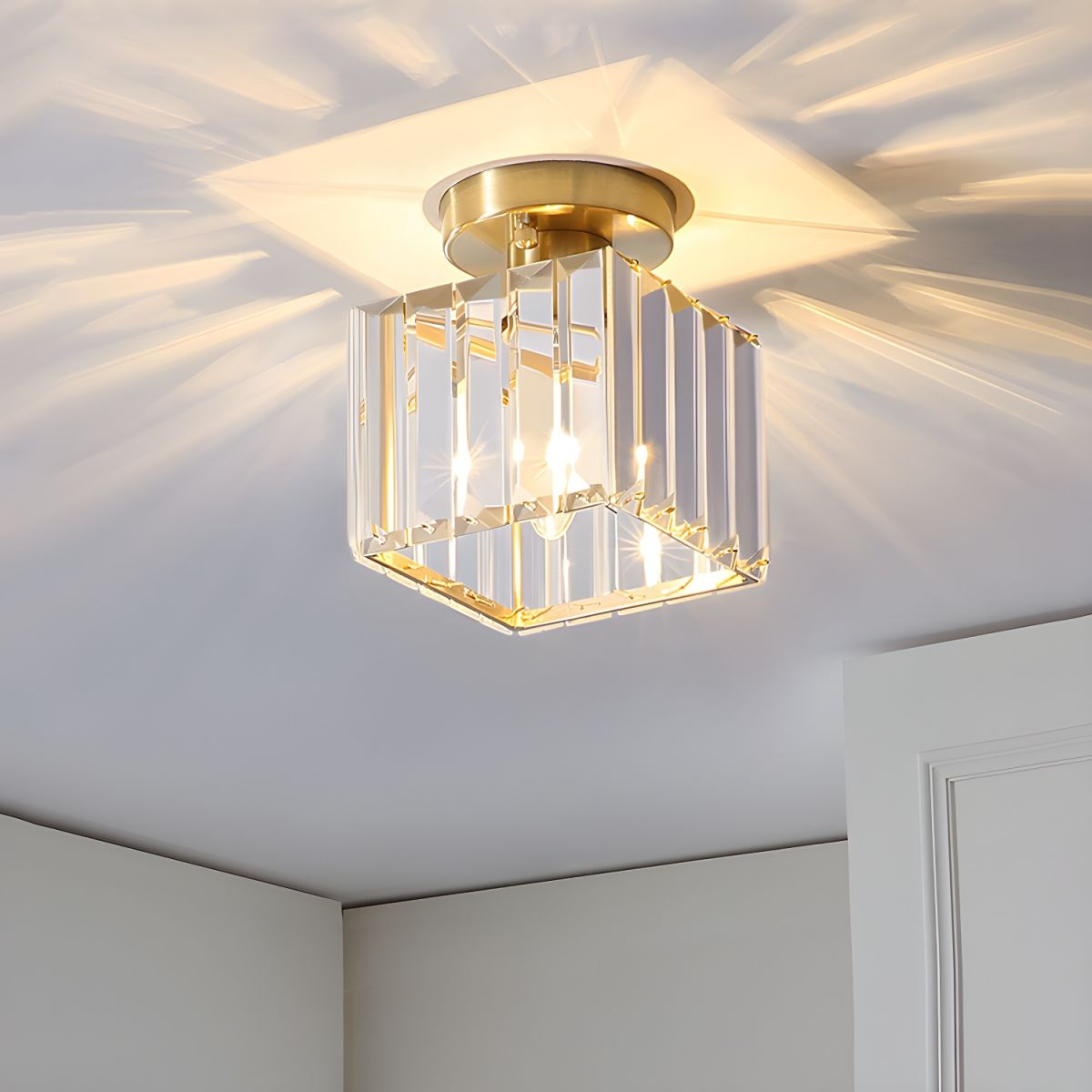 Maliben | Crystal Glass Ceiling Light For Modern Interiors