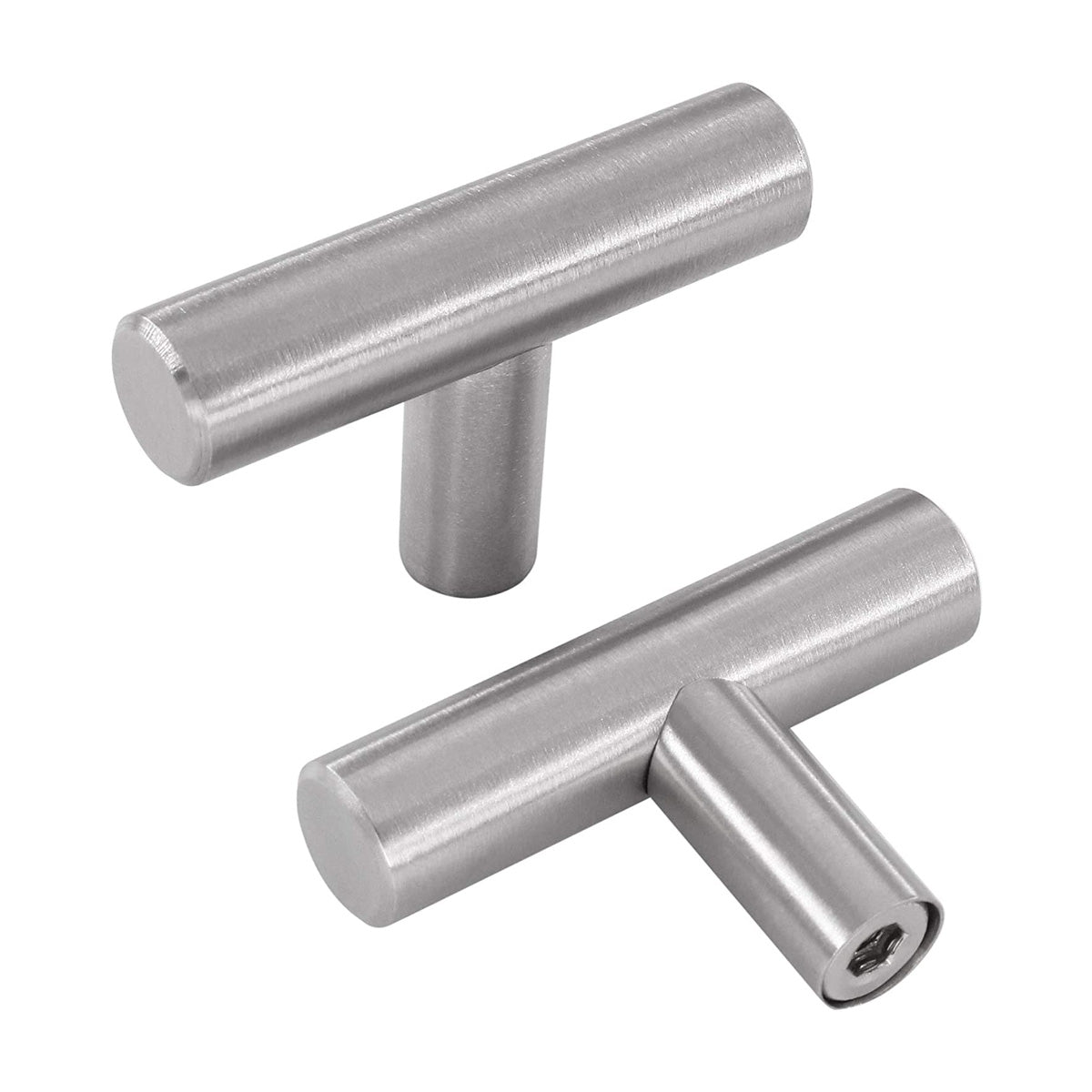 Maliben | Brushed Nickel Modern Stainless Steel Drawer Hardware T-Bar Handles