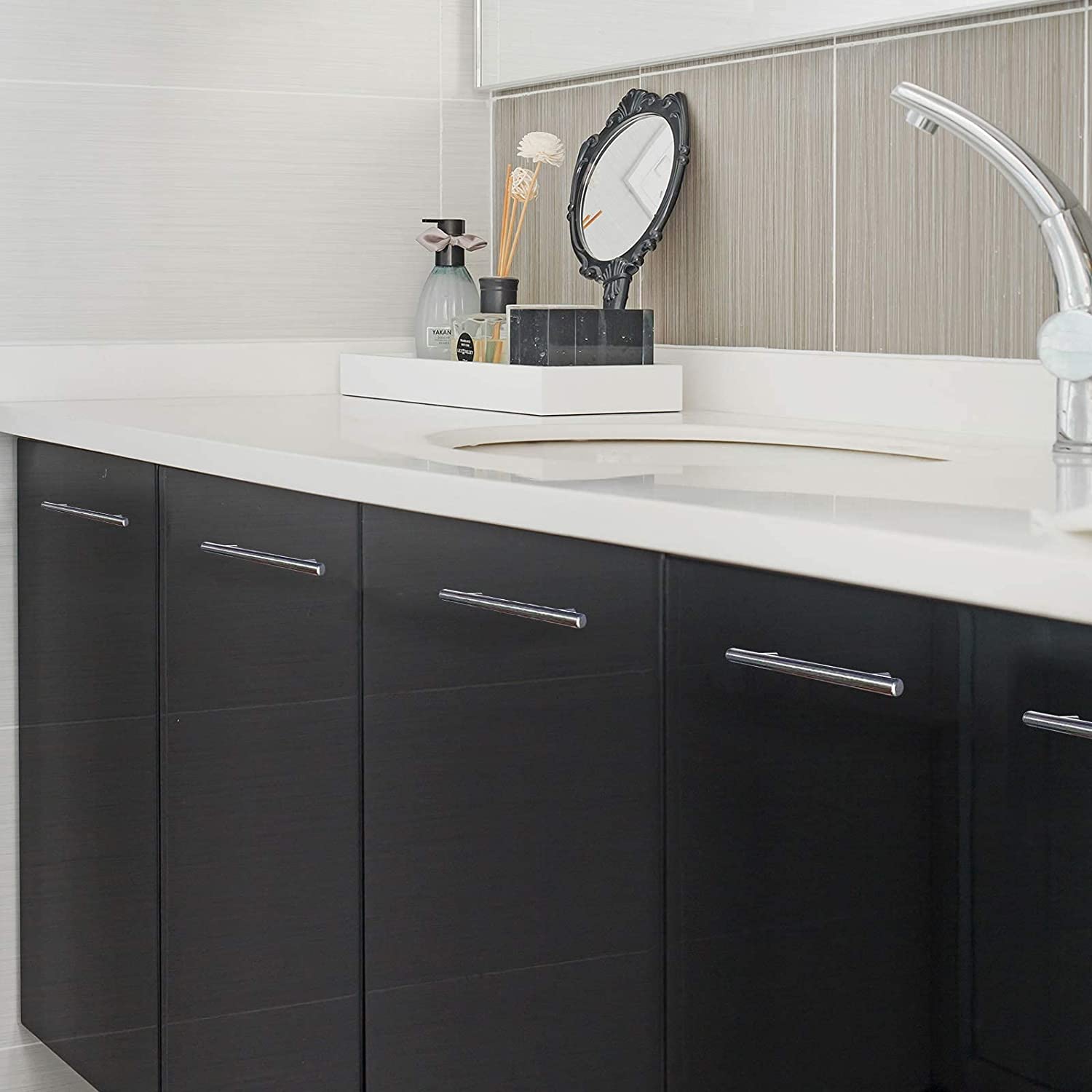 Maliben | Brushed Nickel Modern Stainless Steel Drawer Hardware T-Bar Handles
