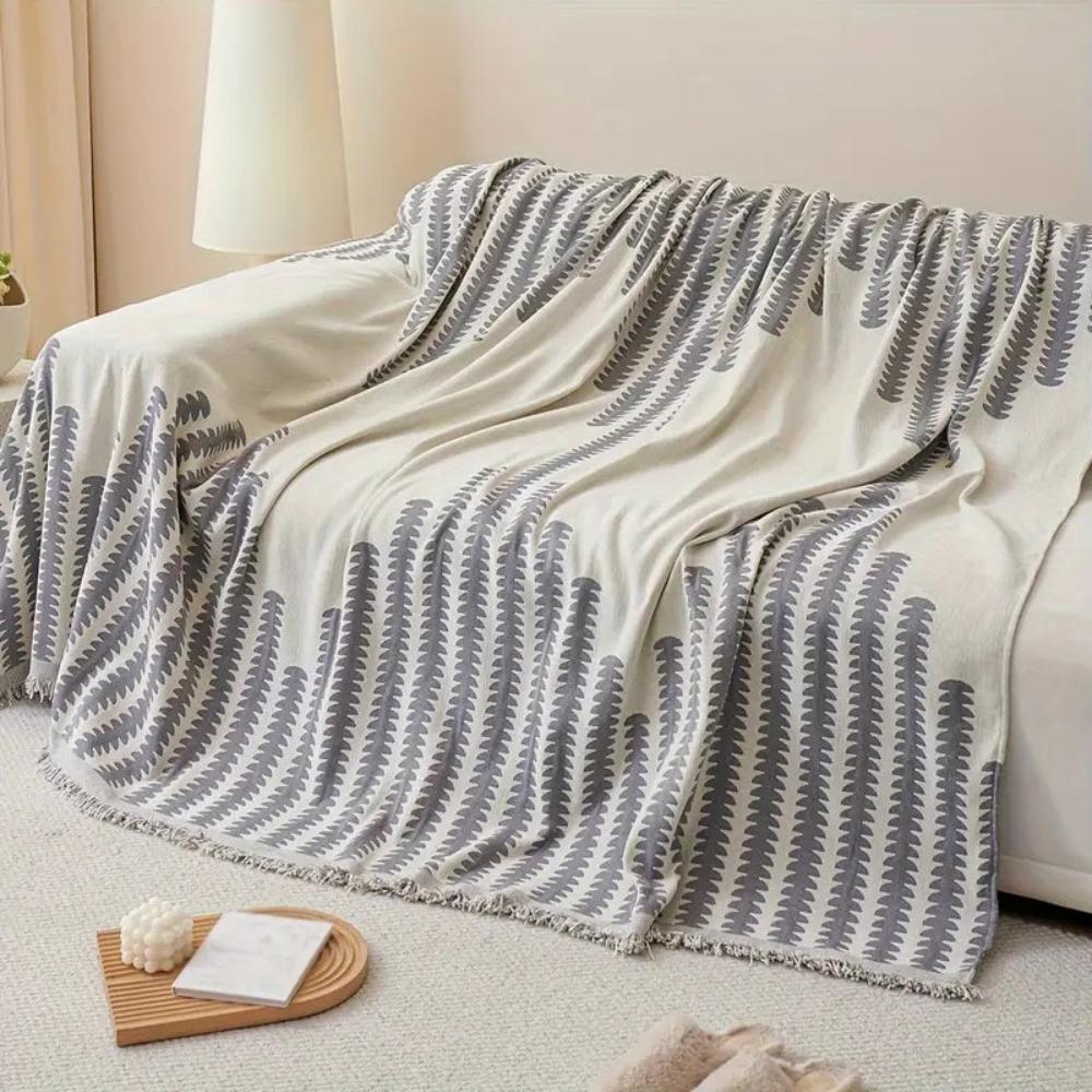 Maliben | Modern Monochrome Fern Sofa Cover