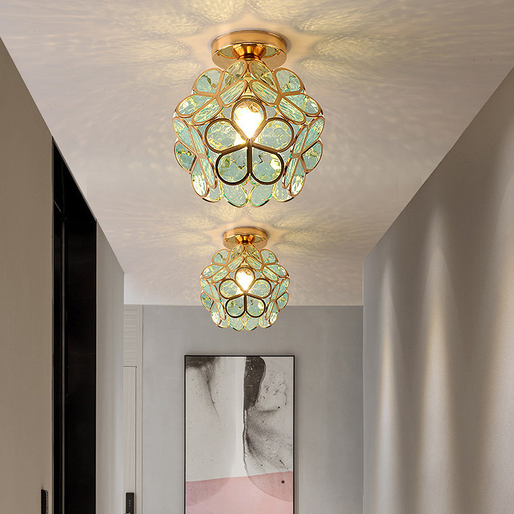 Maliben | Glass Flower Ceiling Lamp - Floraglow