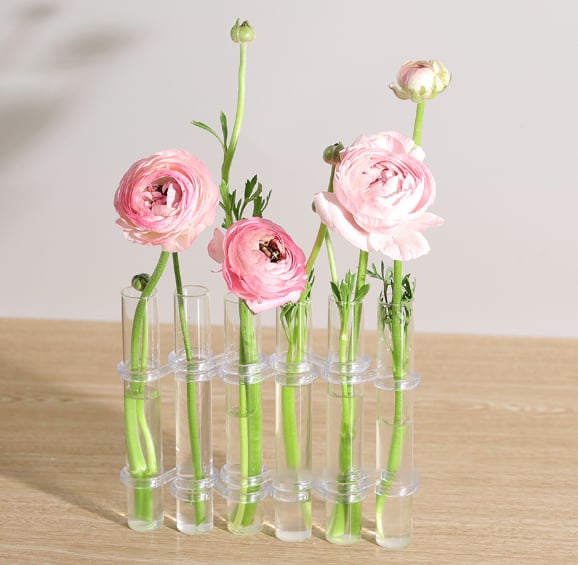Maliben | Flexible Flower Vases With Hinges | Modern Glass Tube Vase