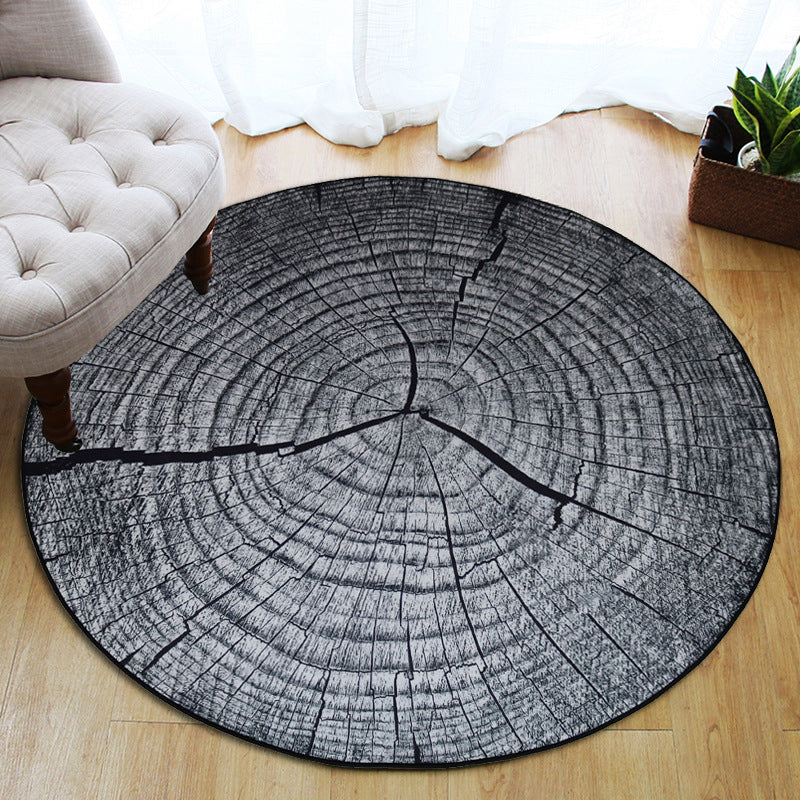 Maliben | Multicolor 3d Tree Rings Carpet Polypropylene Contemporary Carpet Washable Non-Slip Back Animal-Friendly Carpet For Living Room