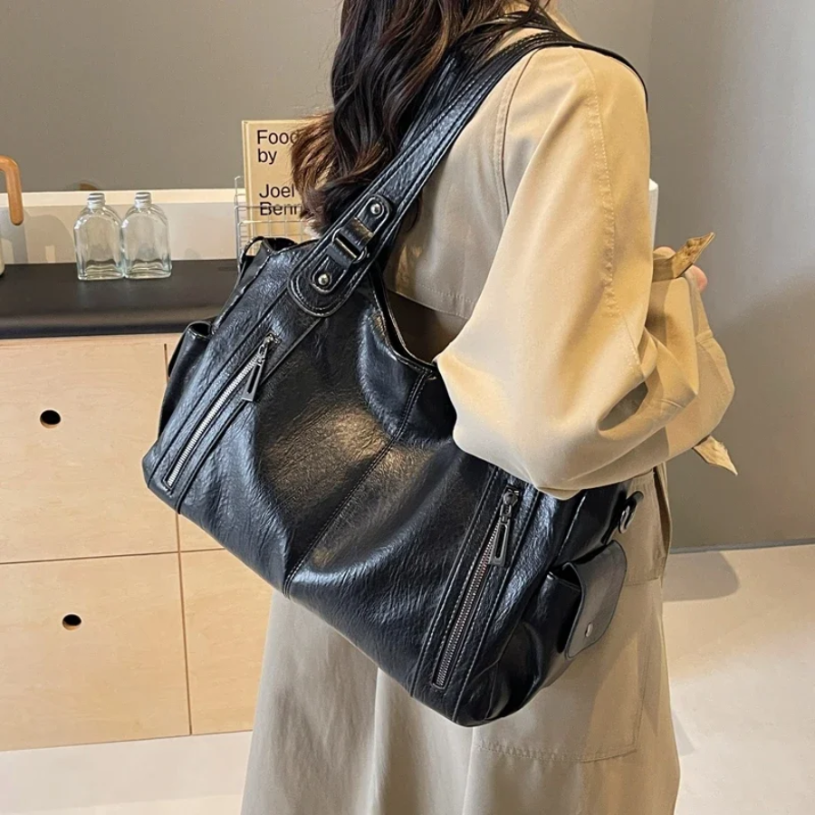 Maliben | Women’S Classic Multi-Compartment Shoulder Bag – Alma