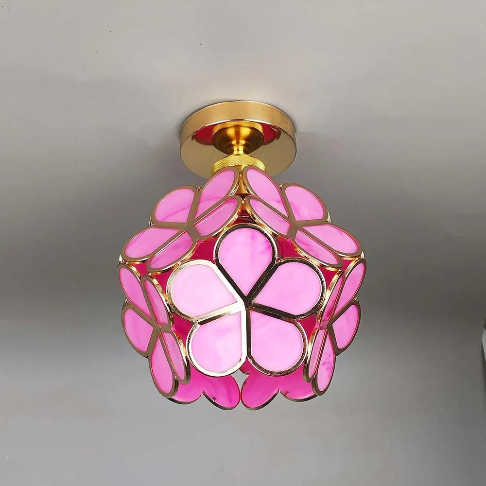 Maliben | Glass Flower Ceiling Lamp - Floraglow